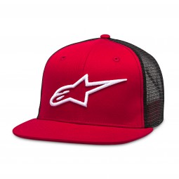 CZAPKA Z DASZKIEM ALPINESTARS CORP TRUCKER RED/BLACK