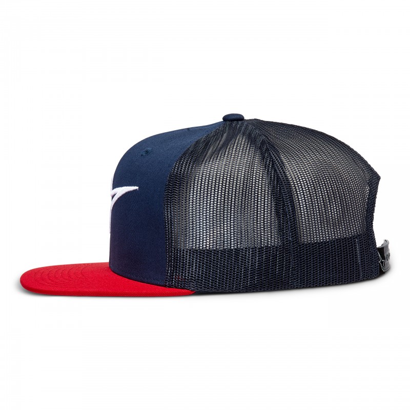 CZAPKA Z DASZKIEM ALPINESTARS CORP TRUCKER NAVY/RED
