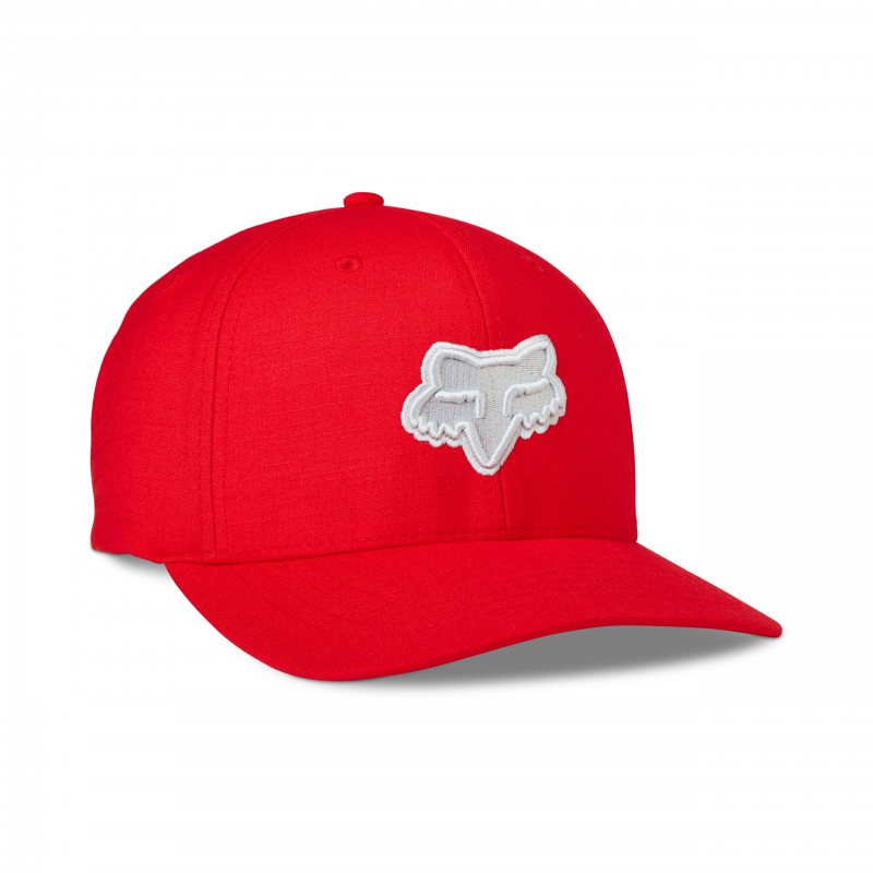 CZAPKA Z DASZKIEM FOX TRANSPOSITION FLEXFIT LIGHT GREY/RED