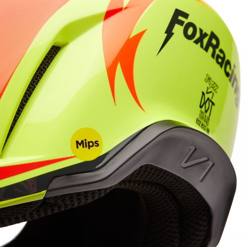 KASK FOX V1 STATK RED/YELLOW