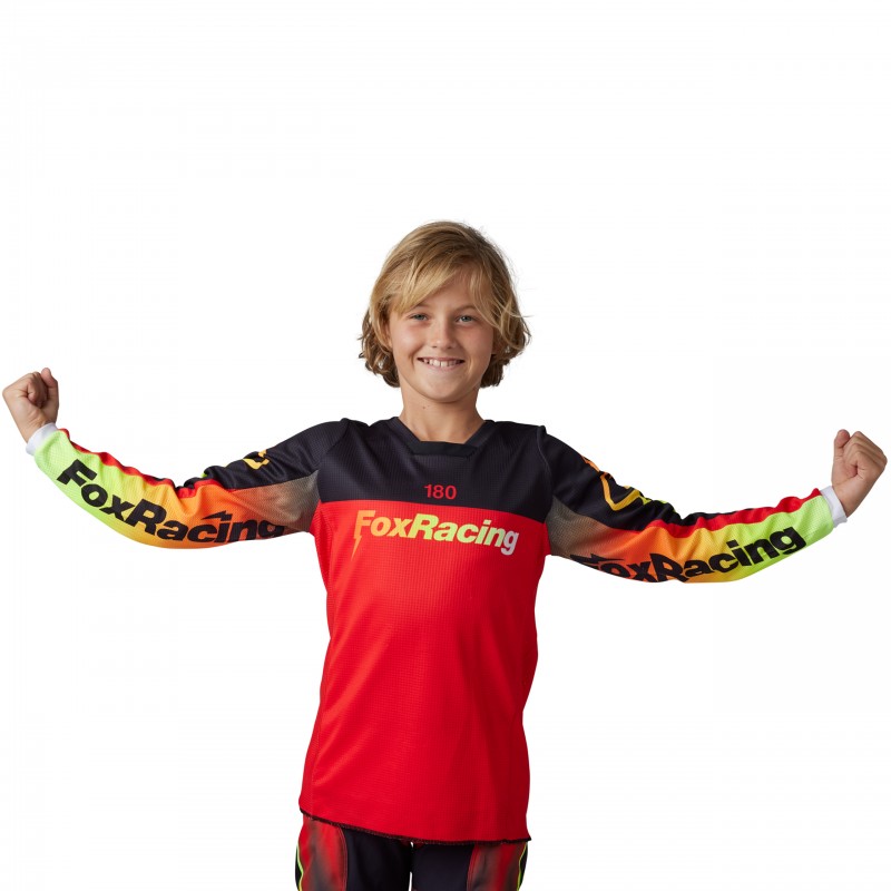 BLUZA FOX JUNIOR 180 STATK FLUORESCENT RED