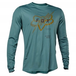 KOSZULKA ROWEROWA Z DŁUGIM RĘKAWEM FOX RANGER JECTR SEA FOAM