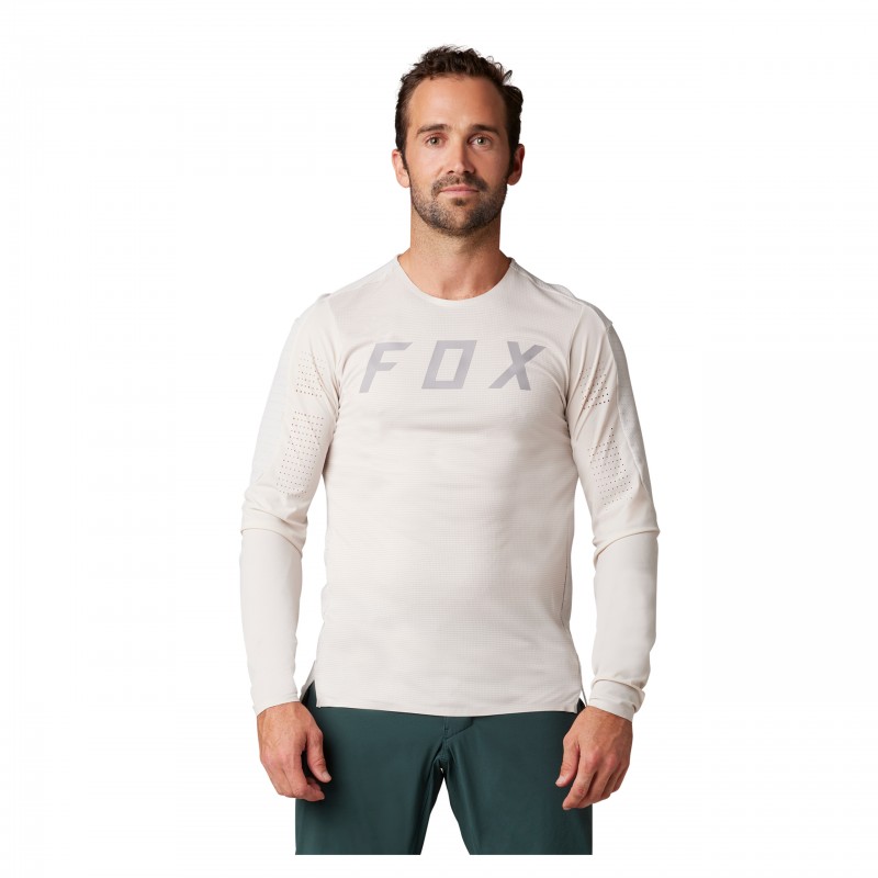 KOSZULKA ROWEROWA Z DŁUGIM RĘKAWEM FOX FLEXAIR PRO VINTAGE WHITE