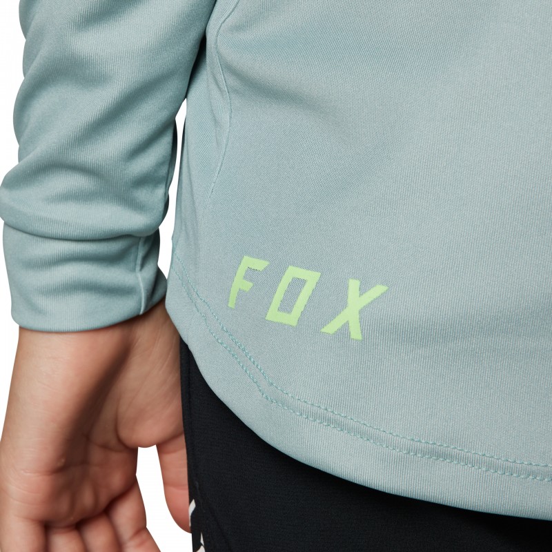 KOSZULKA ROWEROWA Z DŁUGIM RĘKAWEM FOX JUNIOR RANGER GUNMETAL
