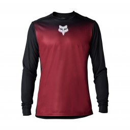KOSZULKA ROWEROWA Z DŁUGIM RĘKAWEM FOX RANGER KEEL BORDEAUX