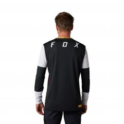 KOSZULKA ROWEROWA Z DŁUGIM RĘKAWEM FOX DEFEND AURORA BLACK/WHITE