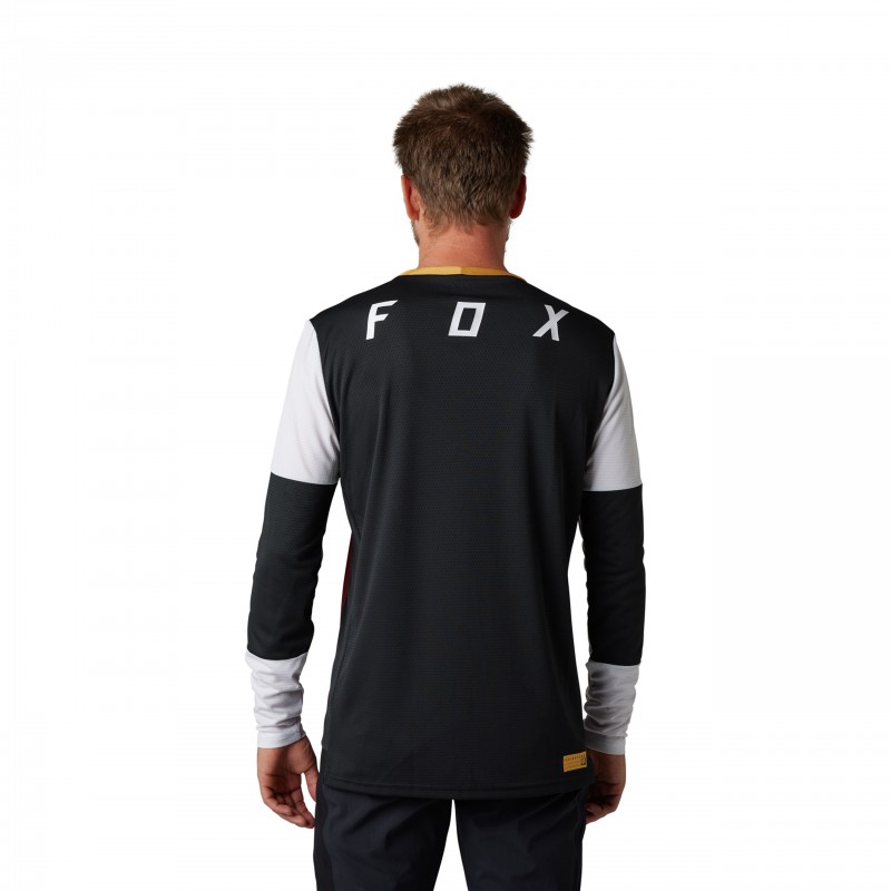 KOSZULKA ROWEROWA Z DŁUGIM RĘKAWEM FOX DEFEND AURORA BLACK/WHITE