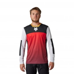 KOSZULKA ROWEROWA Z DŁUGIM RĘKAWEM FOX DEFEND AURORA BLACK/WHITE