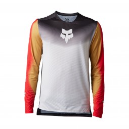 KOSZULKA ROWEROWA Z DŁUGIM RĘKAWEM FOX FLEXAIR NOVAH BLACK/WHITE