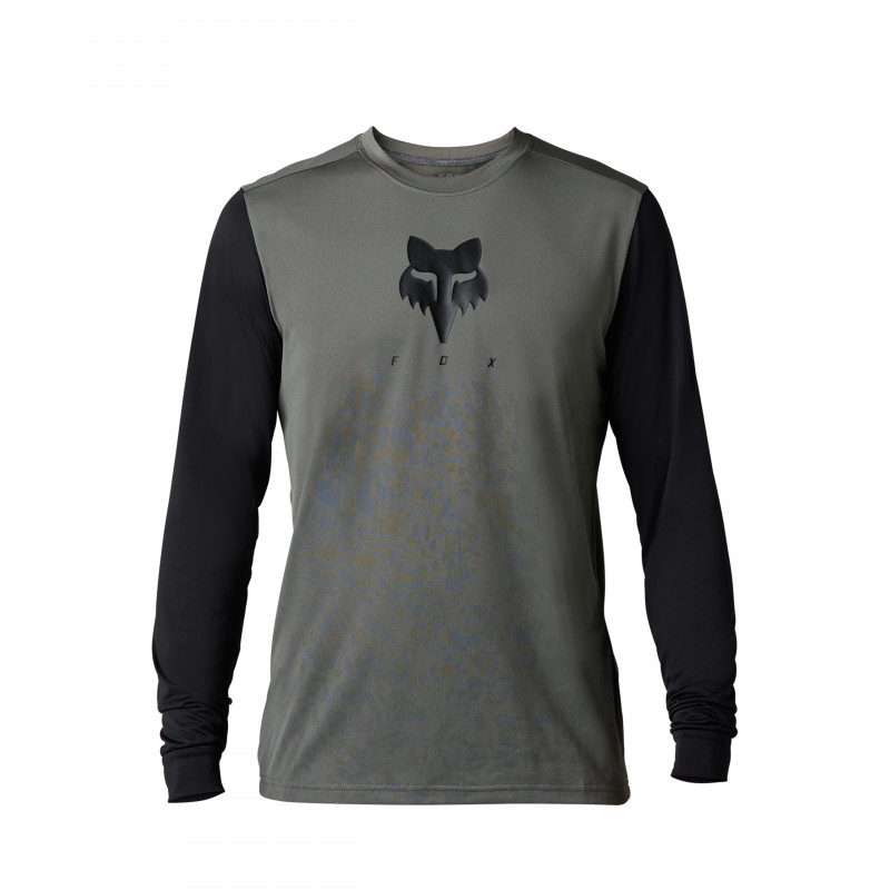 KOSZULKA ROWEROWA Z DŁUGIM RĘKAWEM FOX RANGER TRU DRI PEWTER