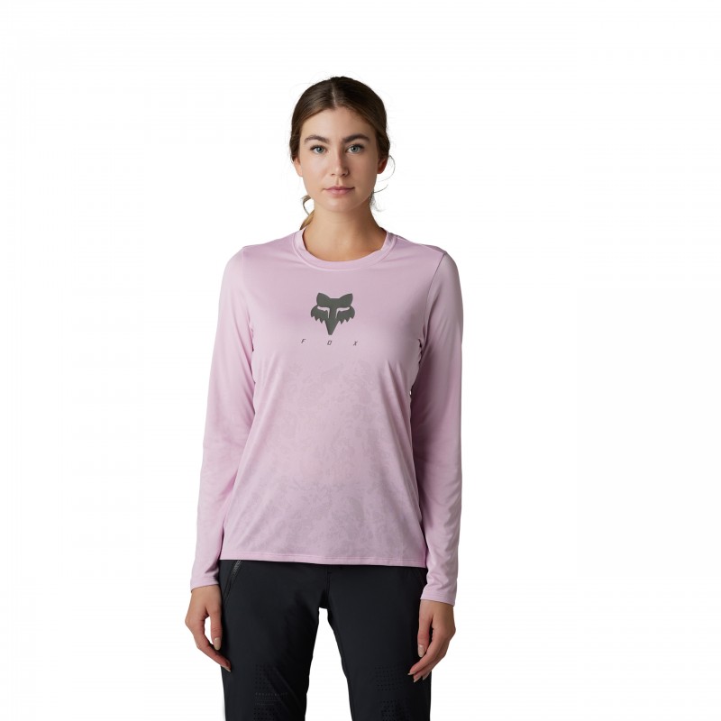 KOSZULKA ROWEROWA Z DŁUGIM RĘKAWEM FOX LADY RANGER TRU DRI BLUSH