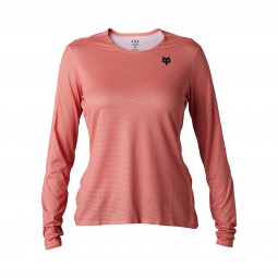 KOSZULKA ROWEROWA Z DŁUGIM RĘKAWEM FOX LADY FLEXAIR ASCENT SALMON