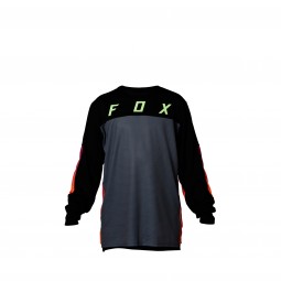 KOSZULKA ROWEROWA Z DŁUGIM RĘKAWEM FOX JUNIOR DEFEND RACE BLACK