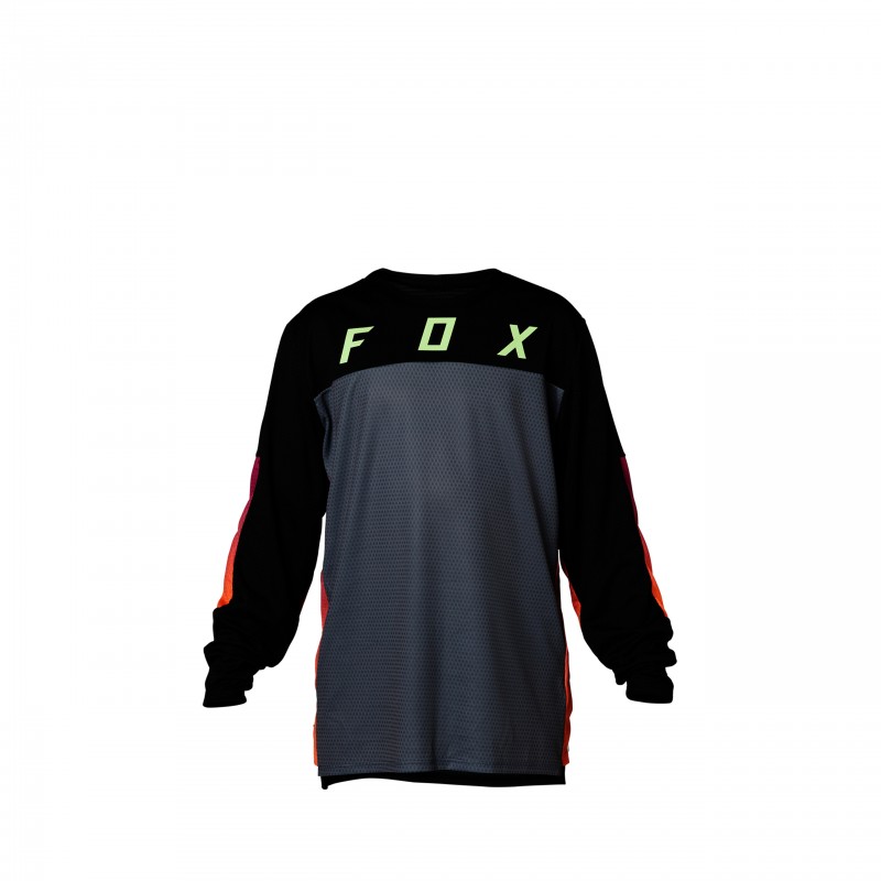 KOSZULKA ROWEROWA Z DŁUGIM RĘKAWEM FOX JUNIOR DEFEND RACE BLACK