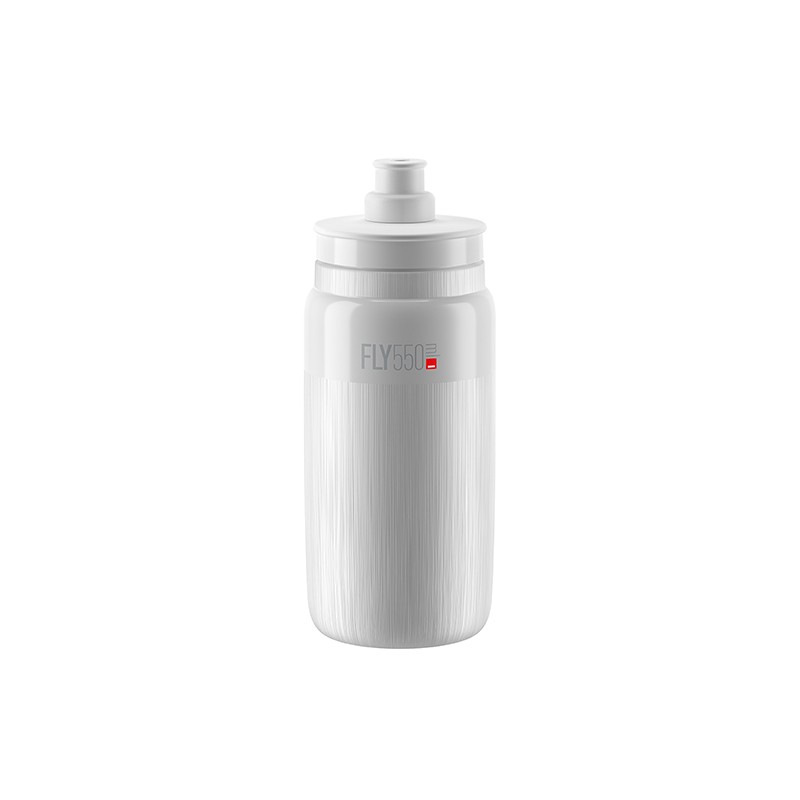 Elite Bidon FLY TEX Biały, Szare Logo 550ml