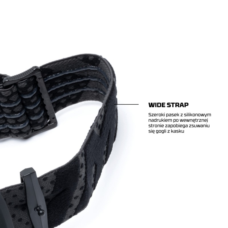 GOGLE IMX ENDURANCE FLIP BLACK MATT/ BLACK - SZYBA IRIDIUM GOLD + CLEAR (2 SZYBY W ZESTAWIE)