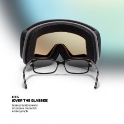 GOGLE IMX ENDURANCE FLIP BLACK MATT/ BLACK - SZYBA IRIDIUM GOLD + CLEAR (2 SZYBY W ZESTAWIE)