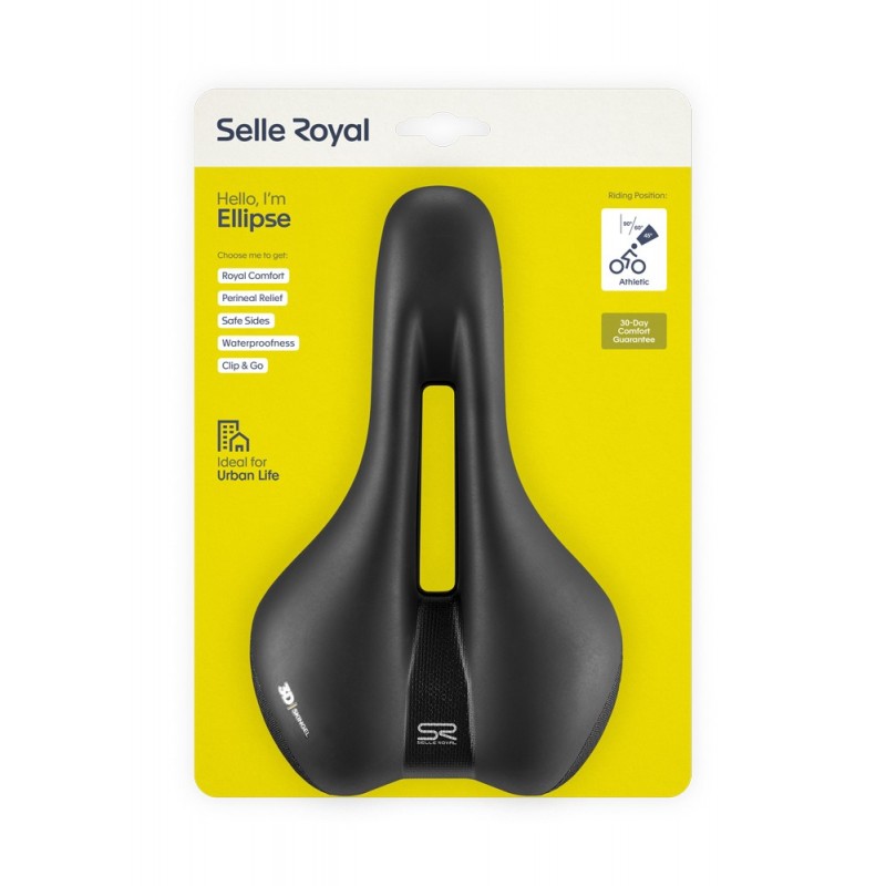 Siodło SELLEROYAL PREMIUM ATHLETIC 45st. ELLIPSE żelowe + elastomery unisex 406g (NEW)