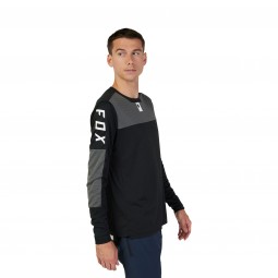 KOSZULKA ROWEROWA Z DŁUGIM RĘKAWEM FOX DEFEND FOXHEAD BLACK