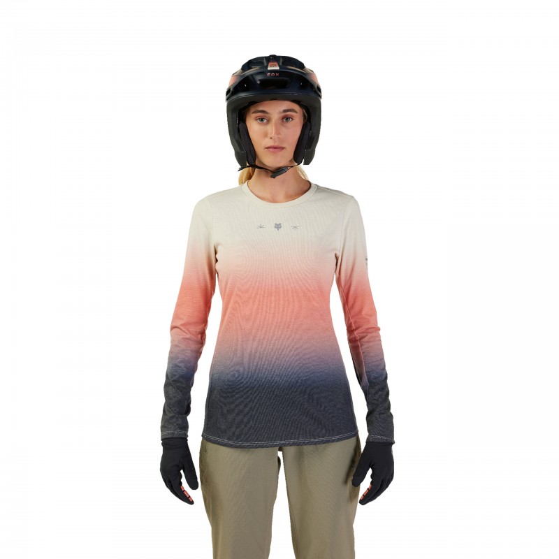 KOSZULKA ROWEROWA Z DŁUGIM RĘKAWEM FOX LADY RANGER DRIRELEASE MID LUNAR BONE