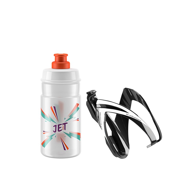 Elite Kit CEO Black Glossy +Bidon Jet 350ml Clear Log Or