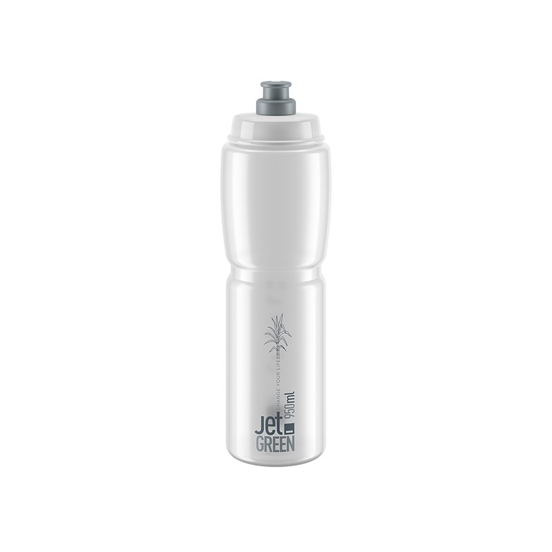 Elite Bidon Jet Green Clear Grey Logo 950ml