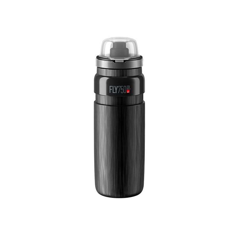 Elite Bidon FLY MTB TEX Black, Grey Logo 750ml