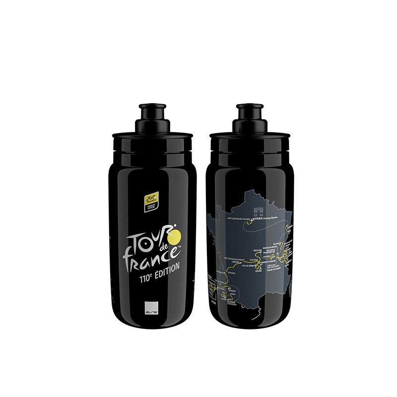 Elite Bidon FLY Teams 2023 Tour de France Black Map 550ml