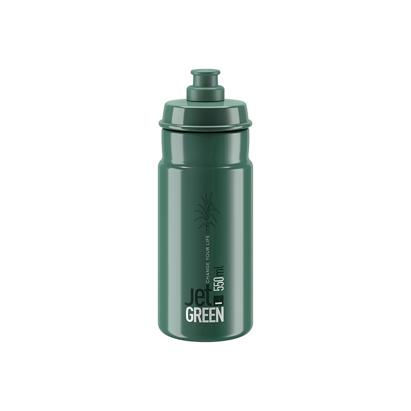 Elite Bidon Jet Green Dark Gr White Logo 550ml