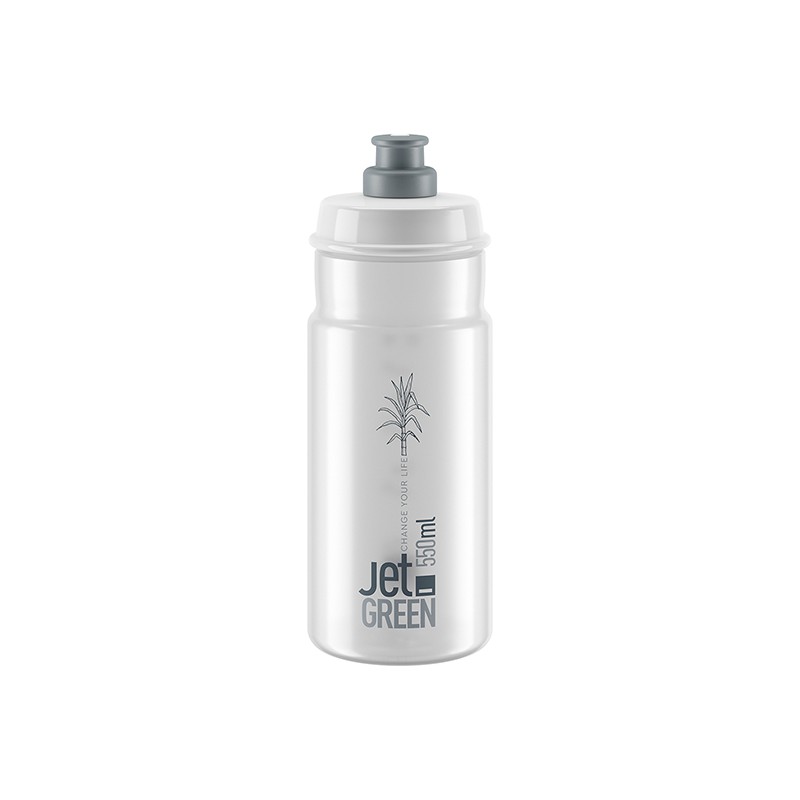 Elite Bidon Jet Green Clear Grey Logo 550ml
