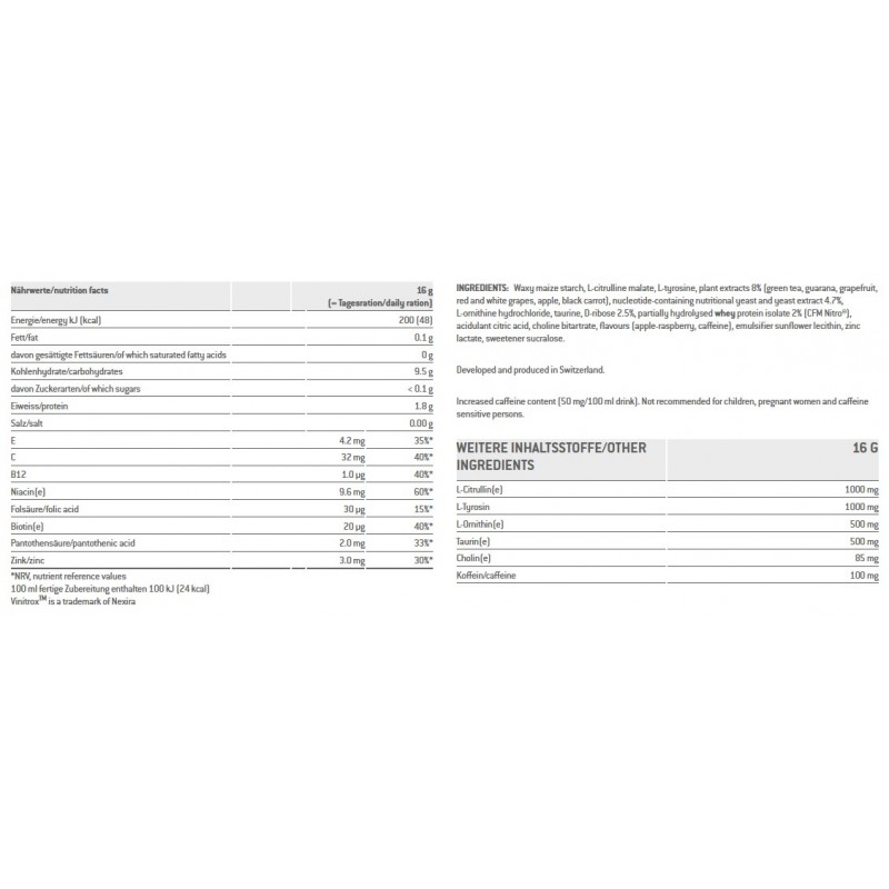 Odżywka SPONSER PRE-WORKOUT BOOSTER jabłko malina puszka 256g (NEW).