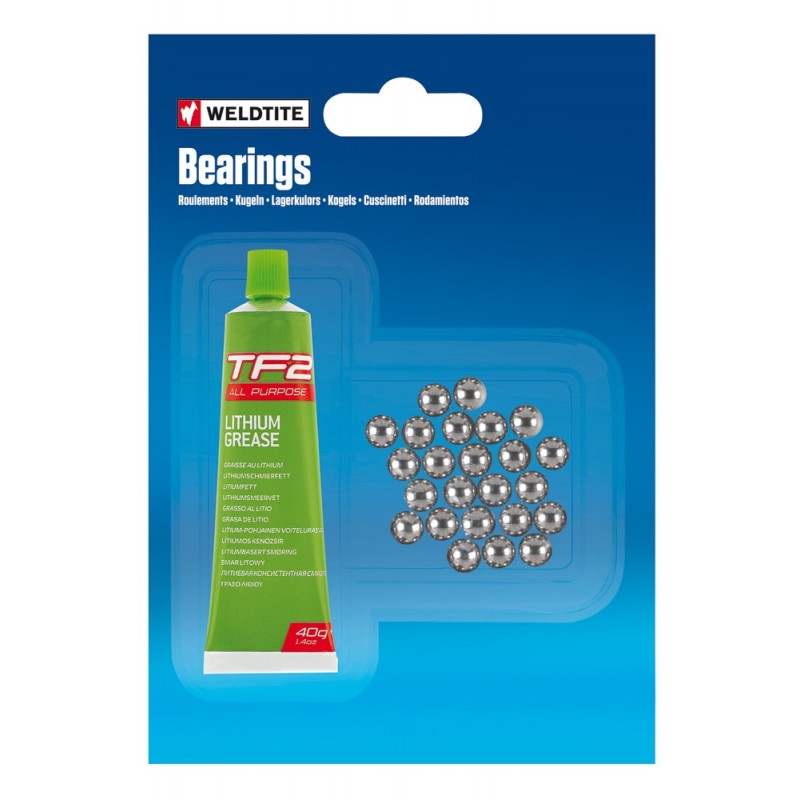 Smar litowy WELDTITE TF2 All Purpose Lithium Grease Tube 40g + Kulki łożyskowe 24 szt. (NEW)