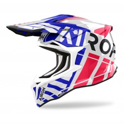 KASK AIROH STRYCKER BRAVE BLUE/RED GLOSS