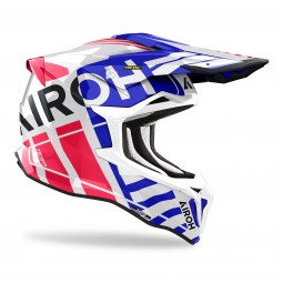 KASK AIROH STRYCKER BRAVE BLUE/RED GLOSS