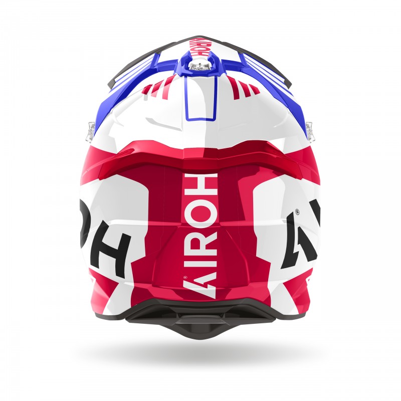 KASK AIROH STRYCKER BRAVE BLUE/RED GLOSS