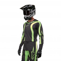 BLUZA MOTOCYKLOWA ALPINESTARS FLUID LURV BLACK YELLOW FLUO