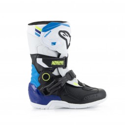 BUTY ALPINESTARS TECH 3S KIDS WHITE BLACK ENAMEL BLUE