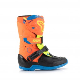 BUTY ALPINESTARS TECH 3S KIDS ORANGE FLUO ENAMEL BLUE YEL FL