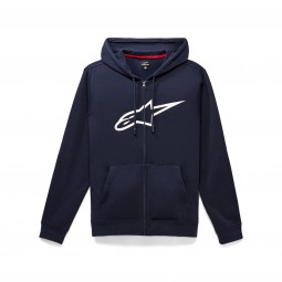 BLUZA Z KAPTUREM NA ZAMEK ALPINESTARS AGELESS II NAVY/WHITE