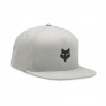 CZAPKA Z DASZKIEM FOX FOX HEAD SNAPBACK STEEL GREY