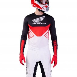 BLUZA FOX FLEXAIR HONDA BLACK/WHITE