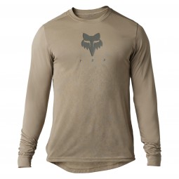 KOSZULKA ROWEROWA Z DŁUGIM RĘKAWEM FOX RANGER TRU DRI MOCHA