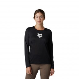 KOSZULKA ROWEROWA Z DŁUGIM RĘKAWEM FOX LADY RANGER TRU DRI BLACK