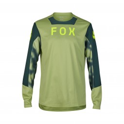 KOSZULKA ROWEROWA Z DŁUGIM RĘKAWEM FOX DEFEND TAUNT PALE GREEN