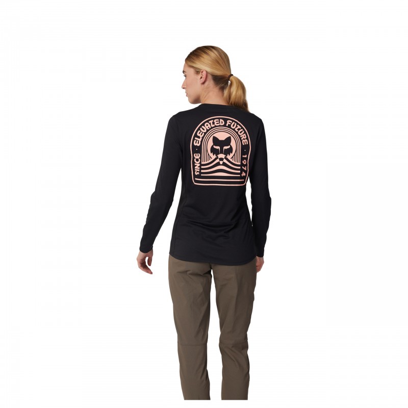 KOSZULKA ROWEROWA Z DŁUGIM RĘKAWEM FOX LADY RANGER DR BLACK