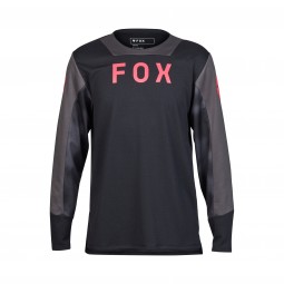 KOSZULKA ROWEROWA Z DŁUGIM RĘKAWEM FOX JUNIOR DEFEND TAUNT BLACK