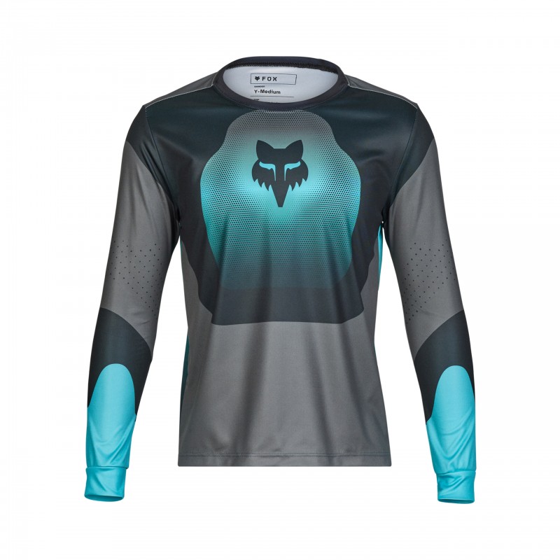 KOSZULKA ROWEROWA Z DŁUGIM RĘKAWEM FOX JUNIOR RANGER REVISE TEAL