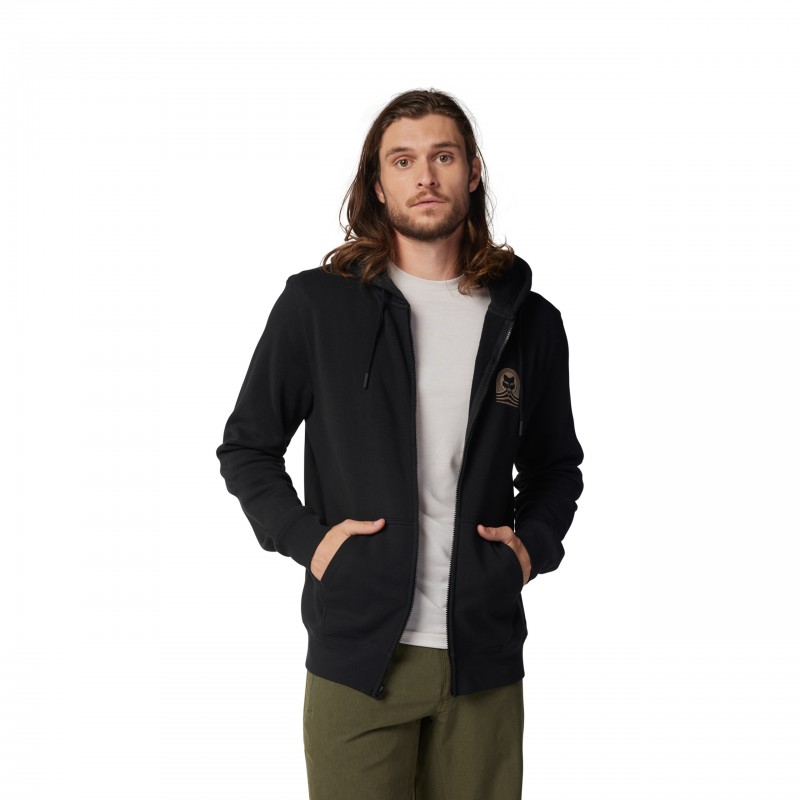 BLUZA Z KAPTUREM EXPLORATION FLEECE ZIP  BLACK