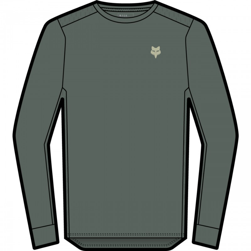 KOSZULKA ROWEROWA Z DŁUGIM RĘKAWEM FOX RANGER DR SHEPHERDS HUNTER GREEN