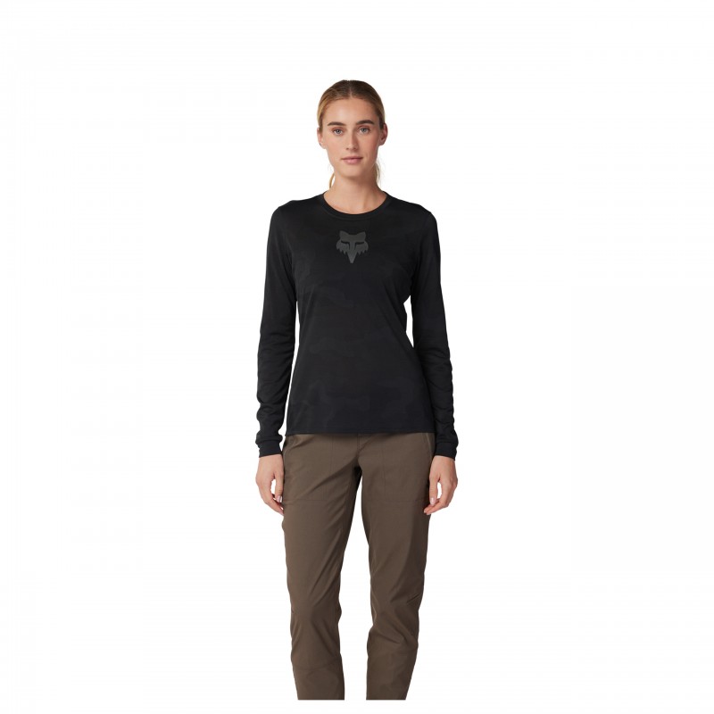 KOSZULKA ROWEROWA Z DŁUGIM RĘKAWEM FOX LADY RANGER TRU DRI BLACK